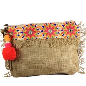 Raffia Wristlet